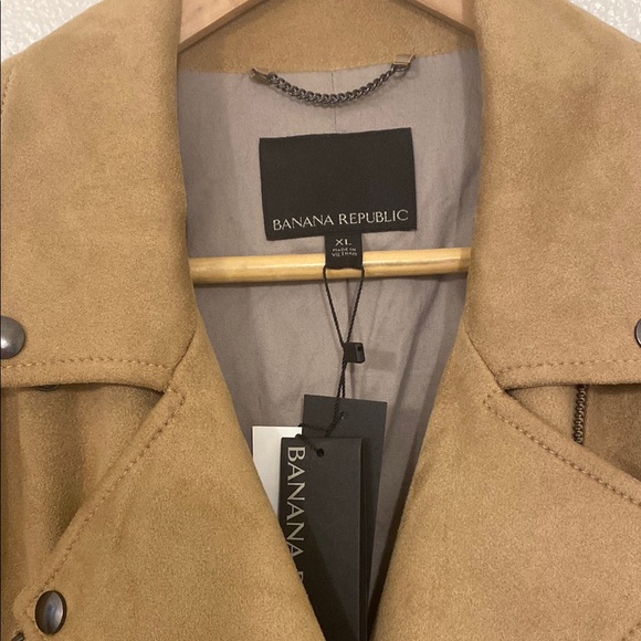 Banana Republic Tan Suede Moto Jacket - Picture 2 of 6
